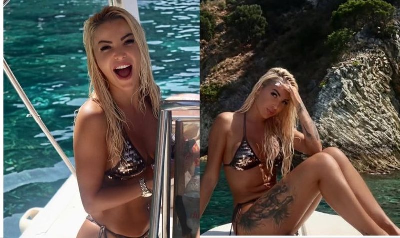 FOTOT/ Roza Lati rrëmben vëmendjen në rrjet, shkëlqen me format e saj në bikini
